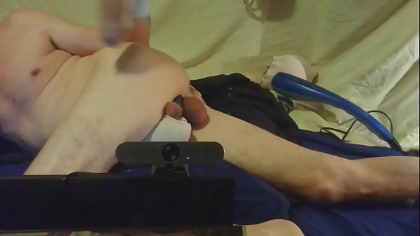 Chorizo XL dildo bounce on my boy pussy   self fist at end