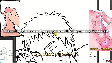 Naruto Sucking Luffy Huge Cock Deepthroat – Intense Gay Blowjob Close Up